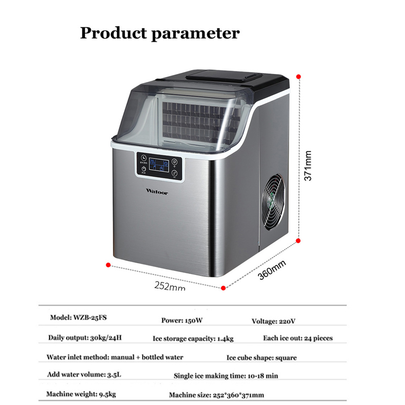 PBOBP Ice Cube Maker 30KG Wate - огляд і ціна Kitchen Appliances Commercial