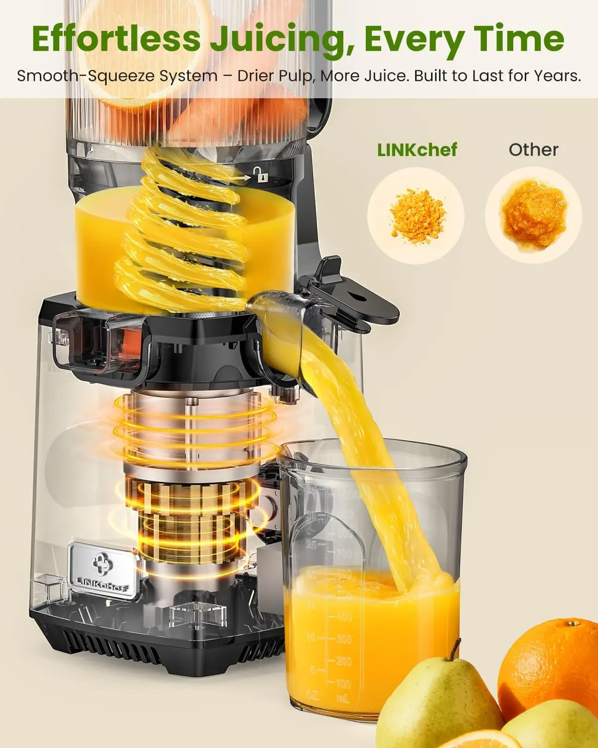 Cold Press Juicer - 250W Juice - огляд і ціна Juicer Cold Press Slow